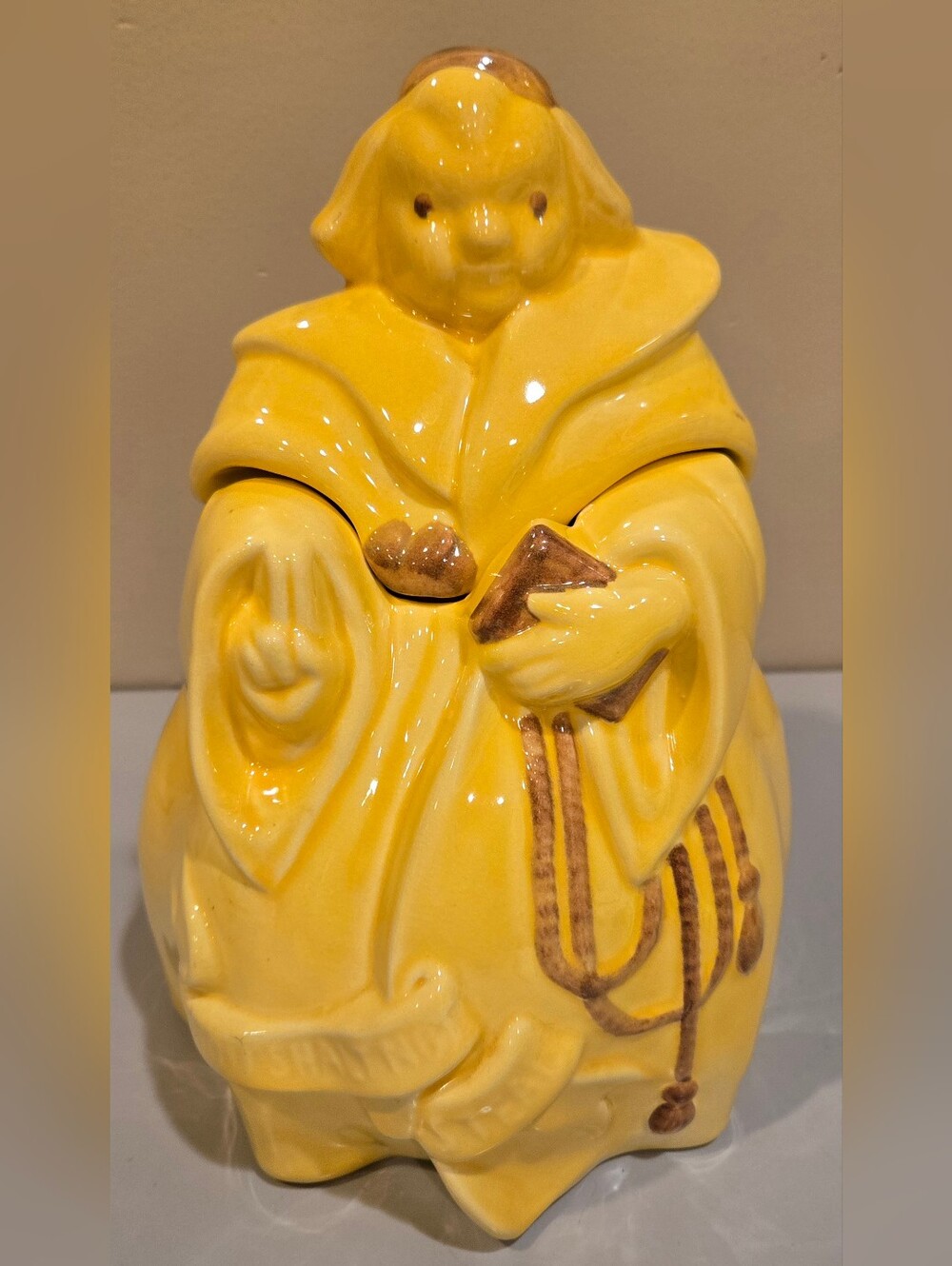 Red Wing Friar Tuck Yellow Cookie Jar